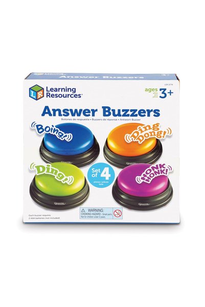 Learning Resources مجموعة من أربعة أجهزة إرسال صوتي ملونة، تستخدم في برامج ال...