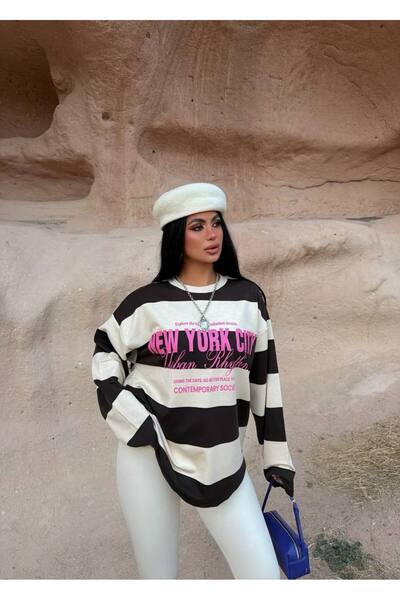OZD Active Kadın NewYork City Yazılı Sweatshirt