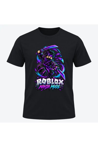Malfini Tricou personalizat "Roblox – Ninja Mode", Negru, Barbat, Bumbac 100%,
