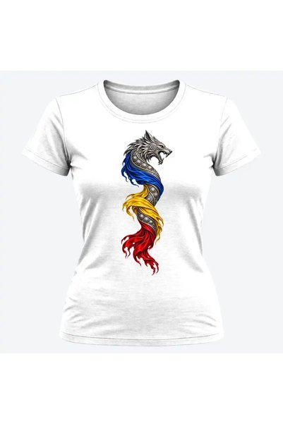 Malfini Tricou personalizat "Tricolor – Strajerul Carpatilor", Alb, Dama, Bum...