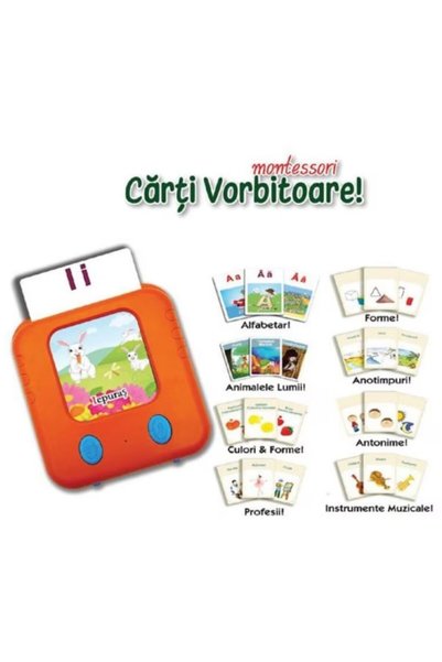 OEM Joc educativ electronic Montessori, cărți vorbitoare, cu 112 cărți intera...