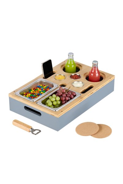 Relaxdays Organizator de canapea Relaxdays, bambus, accesorii, 8x40x26cm, mar...