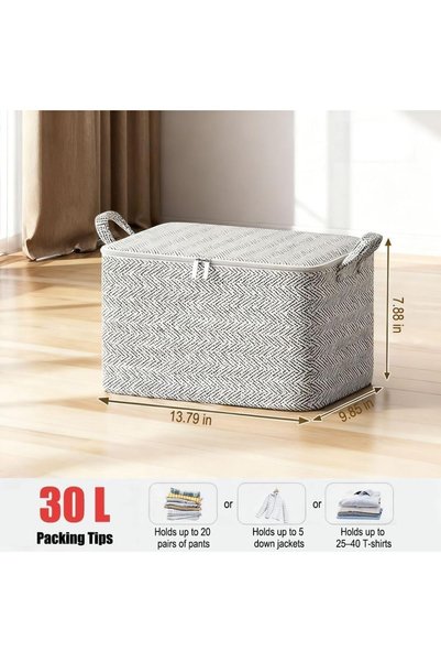 SmartMaster 30L Oversized Blanket Storage Bags Sturdy Fabric Clothes Storage ...