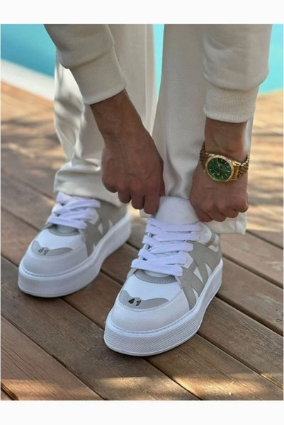 Nur store Çanta Men's Walking Lace-Up Urban Elegant Sports Shoes · Color: Whi...