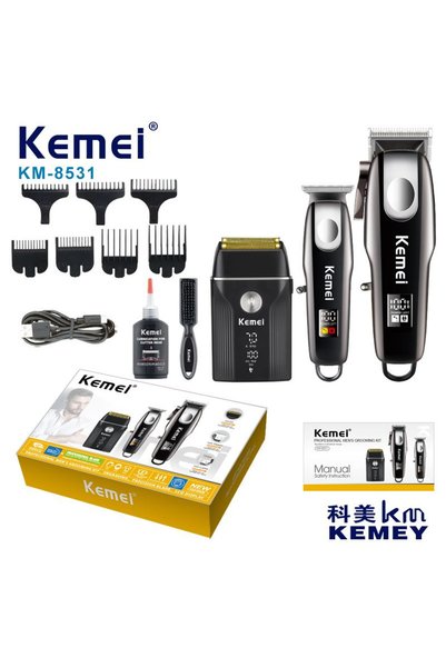 Kemei Set de tuns și ras KM-8531 cu afișaj digital