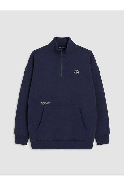 LC Waikiki NEVAVM Farkıyla LCW Modest Lacivert 3 Thread Shardonlu مطبوع عليه ...
