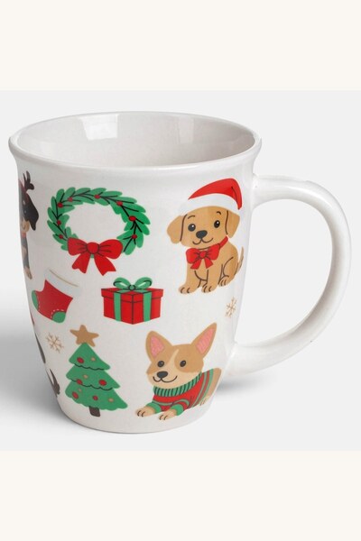 Comerivo Cana de Craciun cu catei pentru ceai, cafea si ciocolata calda la sa...