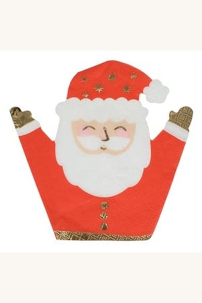 Comerivo Servetele Mos Craciun pentru masa festiva: 12 buc, 2 straturi, 33x33...