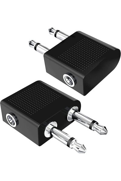 KASTWAVE Airplane Headphone Adapter, 2 Pcs Airline Flight Headphone Converter...