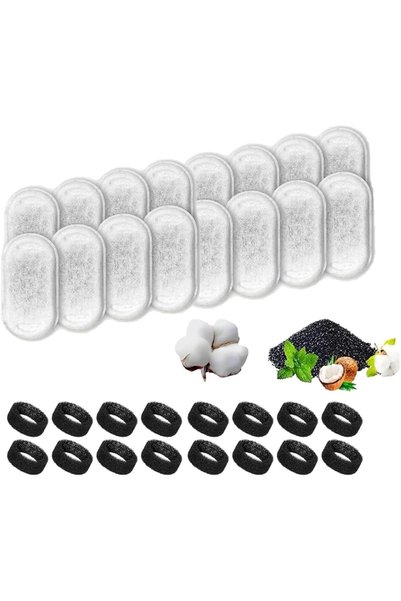 Lonimia Cat Water Fountain Filter Replacement with Sponges – BPA-Free Stainle...