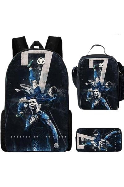 Generic C Ronaldo CR7 Children Backpack Schoolbag Teen Boys School Book bag w...