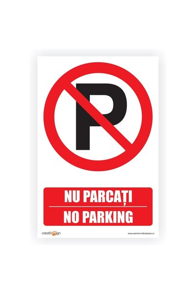 ShopPrint Semn Indicator Nu parcati, PVC, 30 x 20 cm