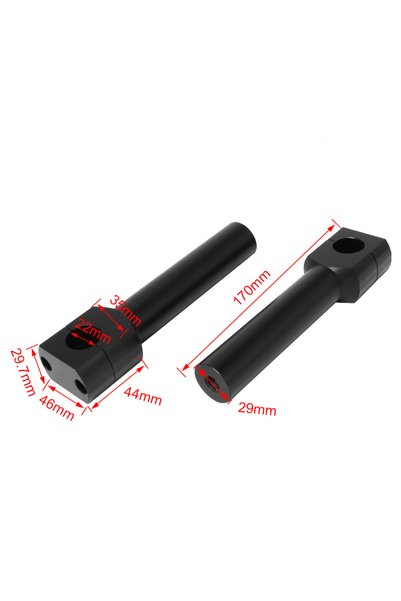 Choice 22MM Black Motorcycle Handlebar Riser Mount 22/25mm Handle Bar Clamp A...
