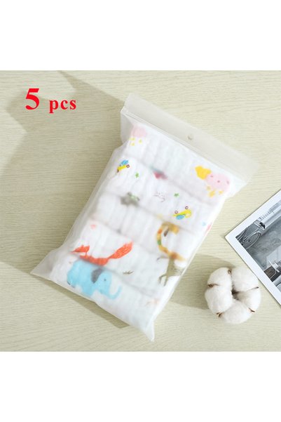 Choice 25 سم × 25 سم، 5 قطع من قماش الموسلين بلون عشوائي، 6 طبقات من القطن ال...