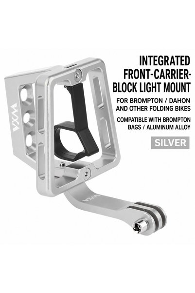 Choice Silvery VXM Folding Bicycle pig nose Front Shelf Rhinoceros Bag CNC Su...