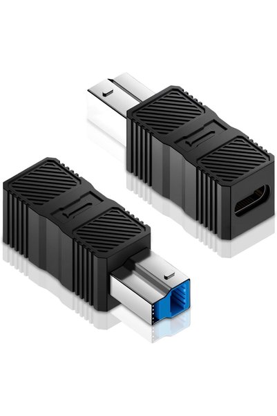 KASTWAVE USB C to USB B Adapter, [2-Pack] Type C to Type B Convert Connector ...