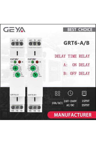 Choice6 AC230V GRT6-B1 (1SPDT) GEYA Delay Time Relay Electronic Type 10A AC23...