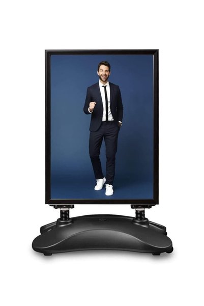 ShopPrint Opritor de pietoni pentru trotuar, negru B2