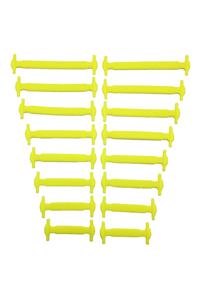 Choice 120cm yellow 16pcs/lot Silicone Shoelaces No Tie Shoelaces 12 Colors E...