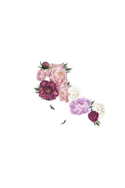 G Glixicom Sticker Decorativ Flori de Bujori 68 x 61,5 cm G Glixicom®