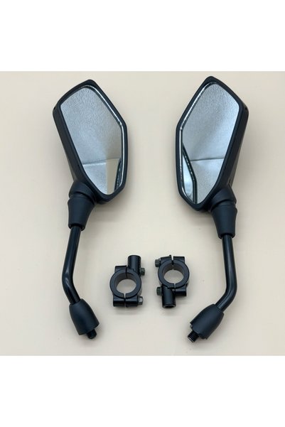 Choice 8mm with holder 1 Pair Universial 8/10mm 22mm Motorcycle HandleBar Mir...