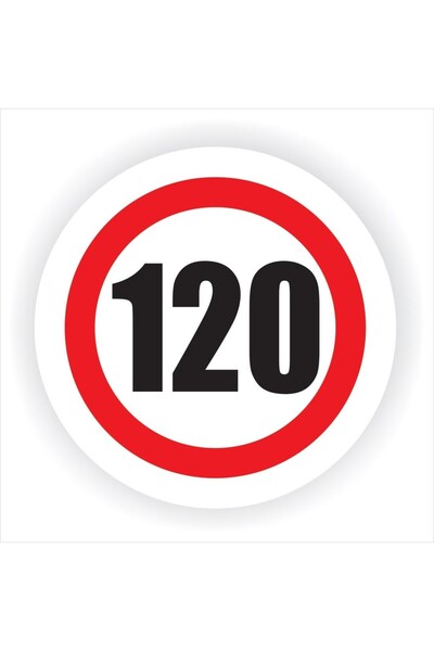 ShopPrint Semn Indicator Limitare viteza 120, autocolant, diametru 12 cm