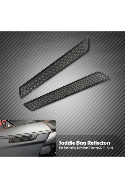 Choice Smoked Reflectors 2xMotorcycle Saddlebag Guard Reflector Cover For Har...