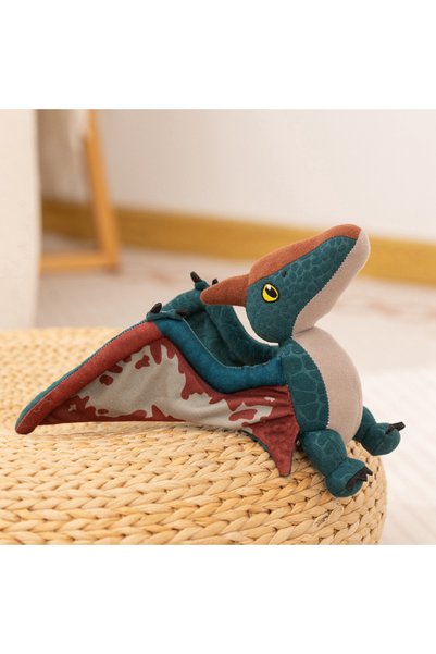 Choice 17cm Red Green Super Cool Flying Pterosaur Plush Toys Stuffed 3D Lifel...