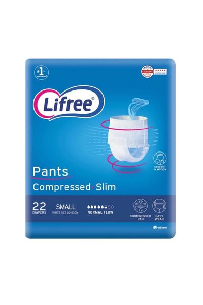 Lifree حفاضات للكبار، مقاس صغير، عبوة تحتوي على 22 قطعة.