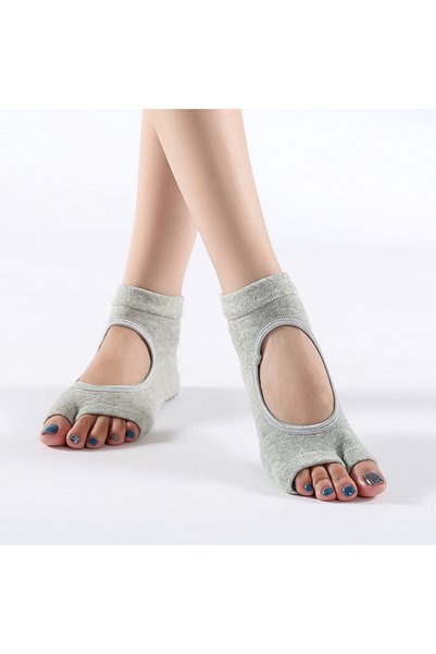Choice EUR 35-40 US 4.5-8.5 Light grey High Quality Women Yoga Socks Anti Sli...