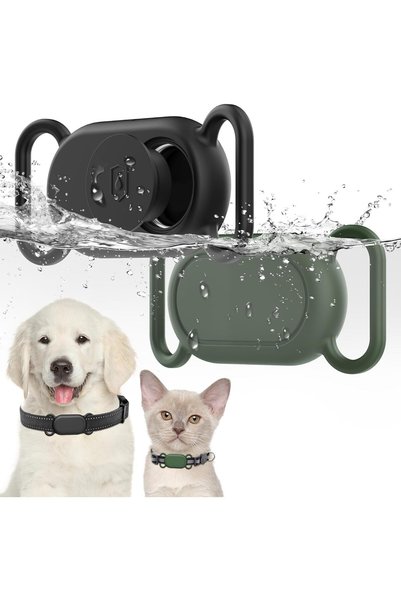 JOYZZZ Waterproof Dog Collar Holder, 2 PCS Silicone Tracker Case, Secure Fit ...