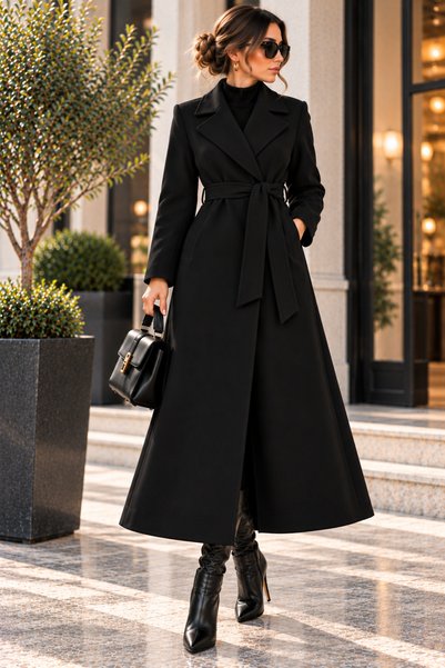 Modayıldızlar Thick, Premium Quality Lined Cashmere Coat