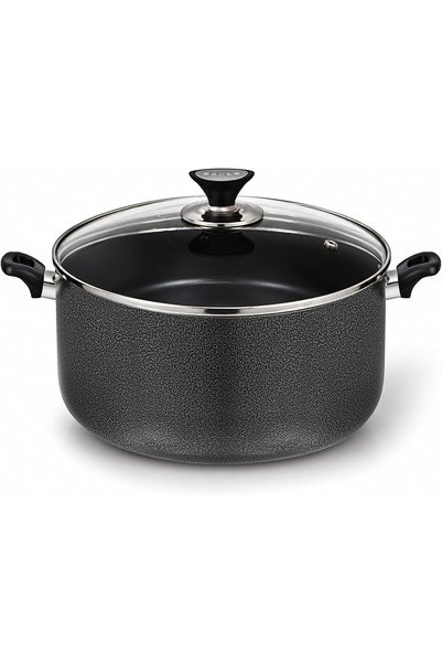 SONEX COOKWARES SONEX Non-Stick Casserole Pot 30 cm (10 L) with Glass Lid, Ba...