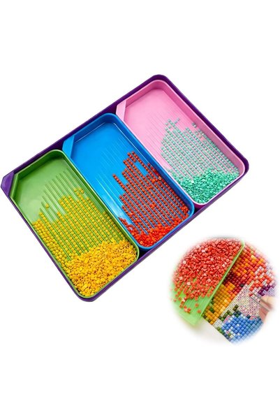 TERRIFI 4 Pieces Diamond Art Trays for Rhinestone Painting and Jewelry Making...