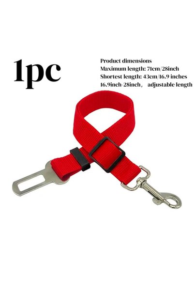 Choice Red seatbelt 1pc Car Pet Seat Belt, Adjustable Safety Rope, Rust Proof...