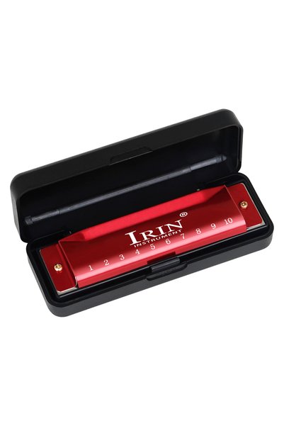 Choice New Red IRIN 10 Holes Harmonica New Style Colorful C Key Harmonica Woo...