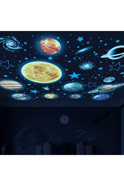 Robmoda Glow in The Dark Stars and Planets for Ceiling, Glow Solar System Wal...