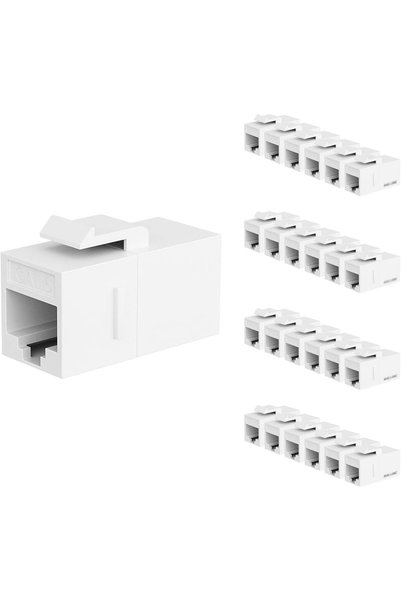 ELECDON مجموعة من 25 قطعة من موصلات كيستون RJ45 Cat6، موصل كيستون أنثى إلى أن...