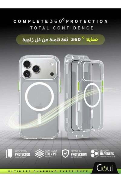 GOUİ iPhone 17 Pro Max 6-in-1 Complete Protection Package – MagSafe Full Prot...