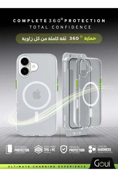 GOUİ iPhone 17 6-in-1 Complete Protection Package – MagSafe Full Protection K...