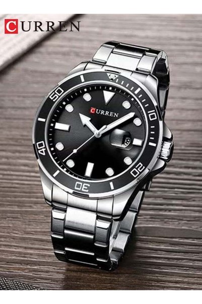 Current CURREN Fashion Watches for Men Stainless steel Casual Quartz Waterpro...