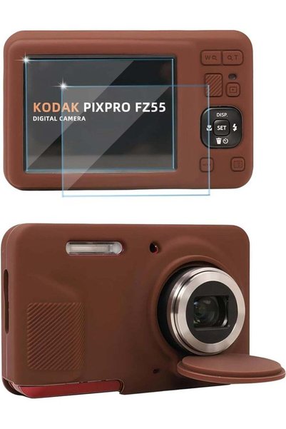 QIRG Case for Kodak PIXPRO FZ55 Digital Camera Accessories, Soft Silicone Pro...
