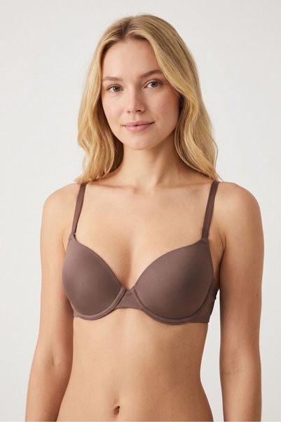 OBJE Women's Bronze Brown Micro-Padded Bra
