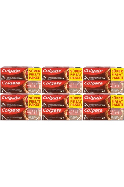 Colgate Optic White Whitening Toothpaste, 2 X 50 Ml, Set of 6.
