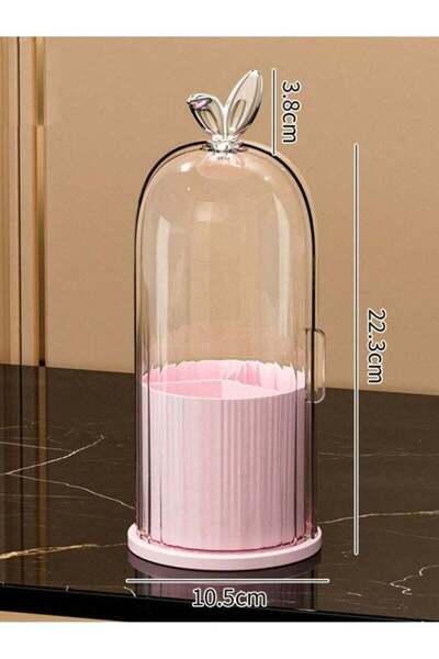 Generic 360° Rotating Makeup Organizer with Lid – Dustproof Cosmetic Storage ...