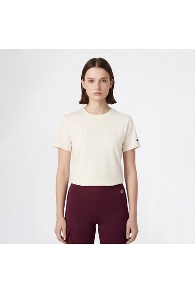 Champion Ss Regular Fit Women's Cream T-Shirt