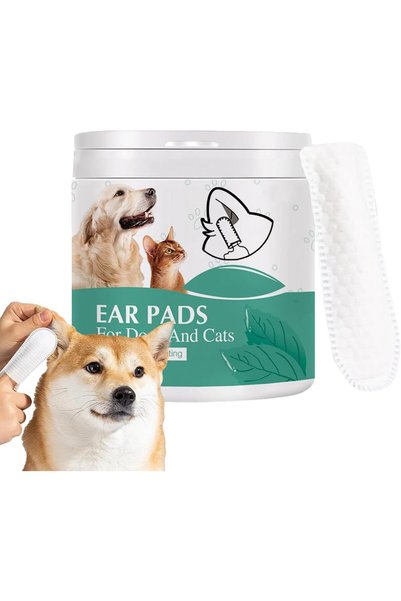 ALMEKAQUZ Pet Ear Cleaning Finger Gloves, Cleaning Finger Gloves, Anti-Itch F...