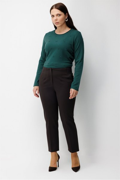 Ekol Elastic waist tight leg trousers