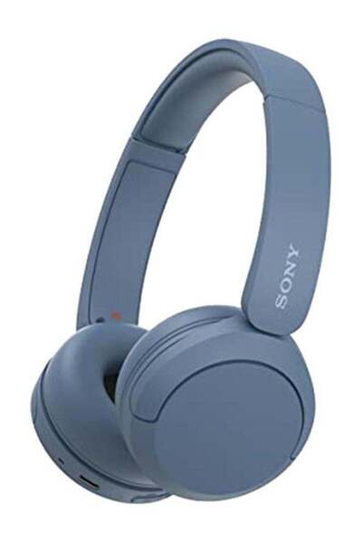 Sony سماعة أذن لاسلكية WH-CH520 مزودة بميكروفون للمكالمات الهاتفية، لون أزرق