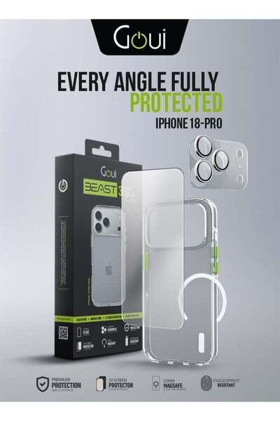 GOUİ iPhone 18 Pro Protection Kit 8-in-1 – MagSafe Full Protection Package wi...
